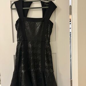 BCBGMaxAzria Black and Silver Mini Dress